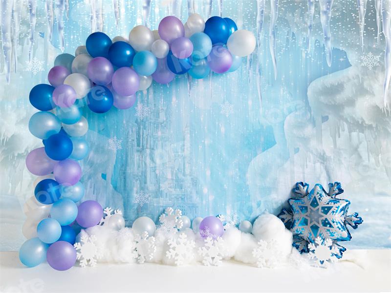 Kate Ice World Backdrop Hidden Castle Cake Smash for Photography - Kate Backdrop AU
