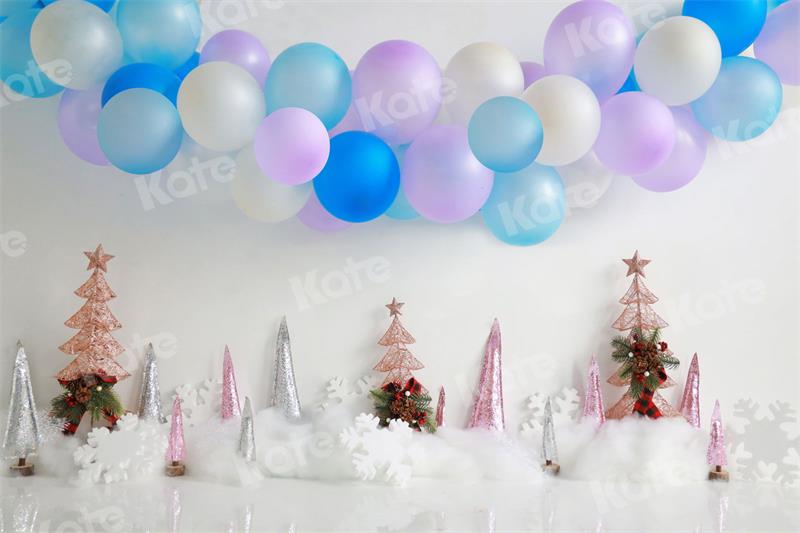 Kate Christmas Backdrop Balloons Cake Smash for Photography - Kate Backdrop AU