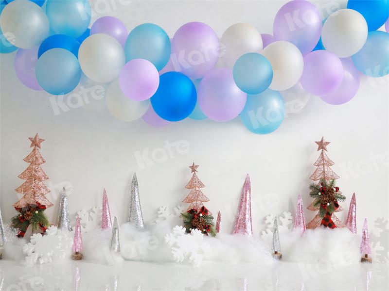 Kate Christmas Backdrop Balloons Cake Smash for Photography - Kate Backdrop AU