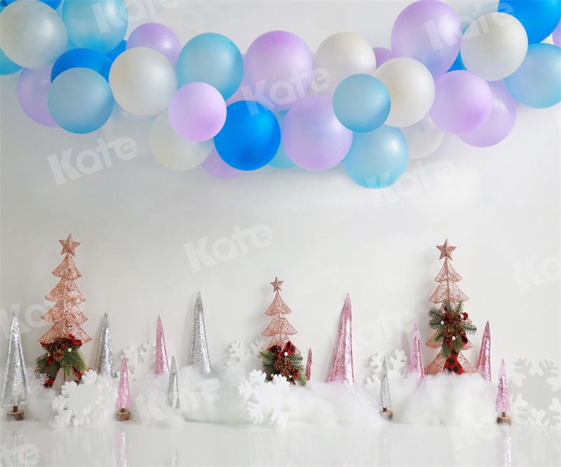 Kate Christmas Backdrop Balloons Cake Smash for Photography - Kate Backdrop AU