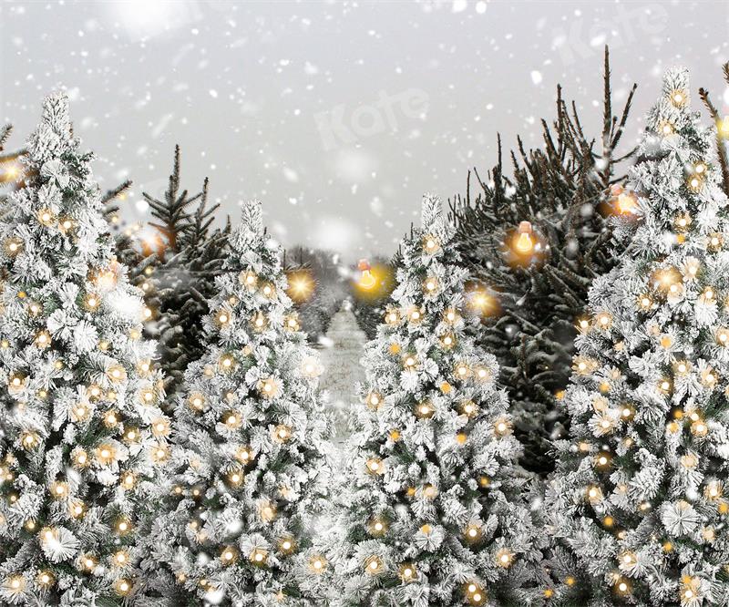 Kate Winter Snow Forest Backdrop for Photography - Kate Backdrop AU