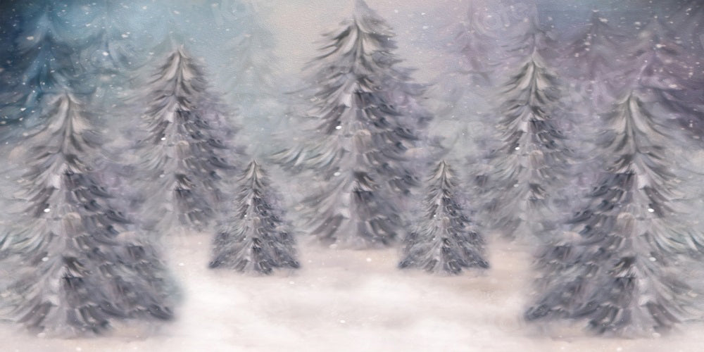 Kate Winter Snow Forest Backdrop for Photography - Kate Backdrop AU