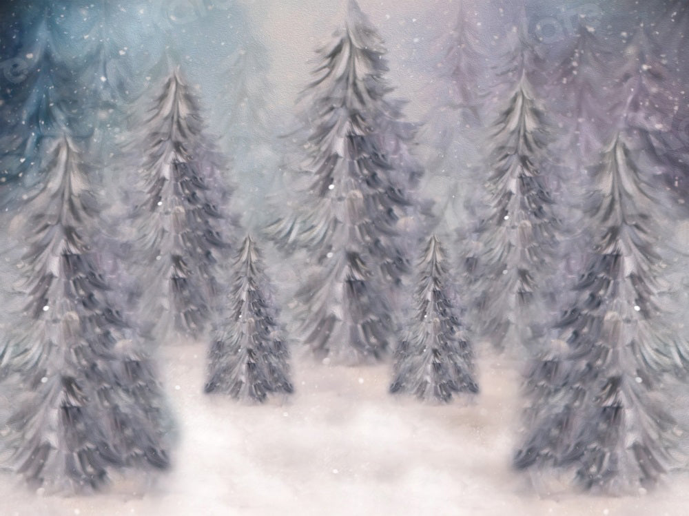 Kate Winter Snow Forest Backdrop for Photography - Kate Backdrop AU