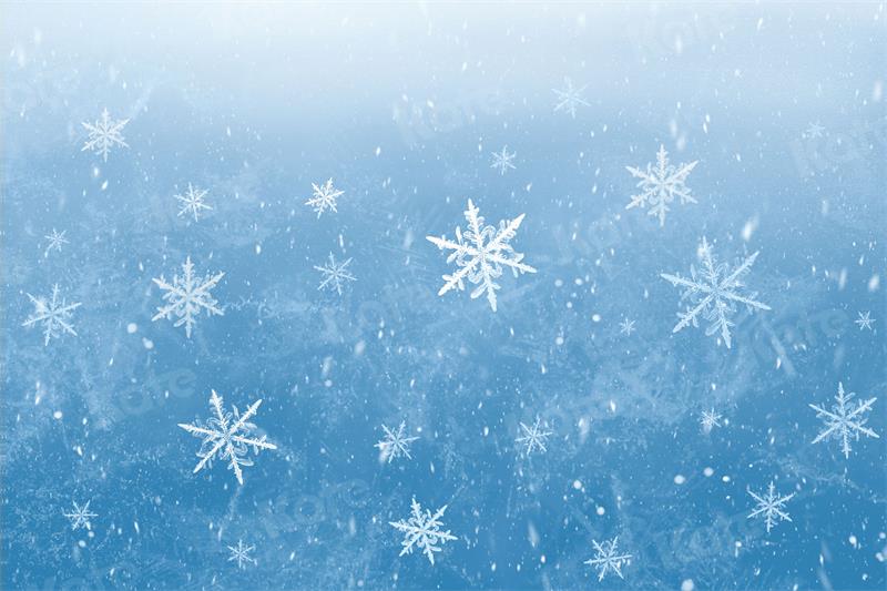 Kate Winter Snowflakes Backdrop Blue for Photography - Kate Backdrop AU