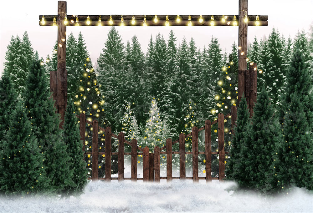 Kate Winter Snow Forest Backdrop for Photography - Kate Backdrop AU