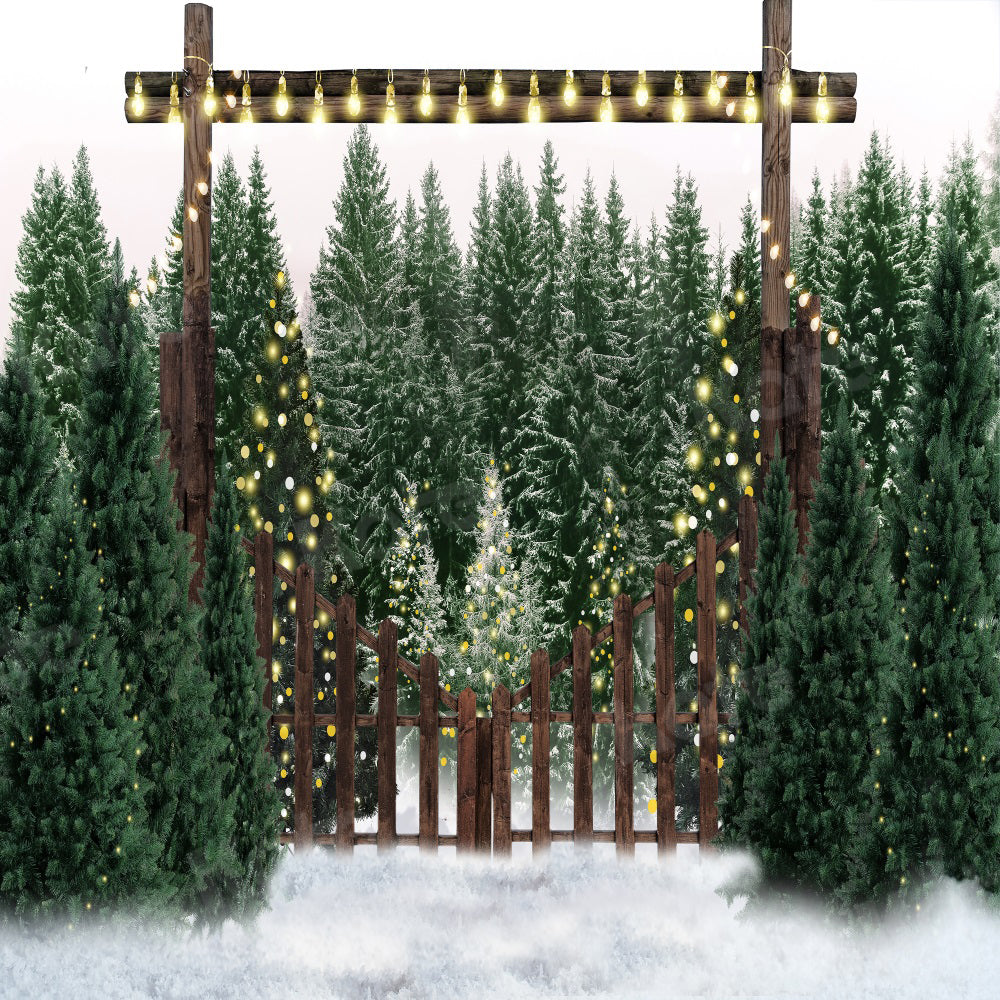 Kate Winter Snow Forest Backdrop for Photography - Kate Backdrop AU