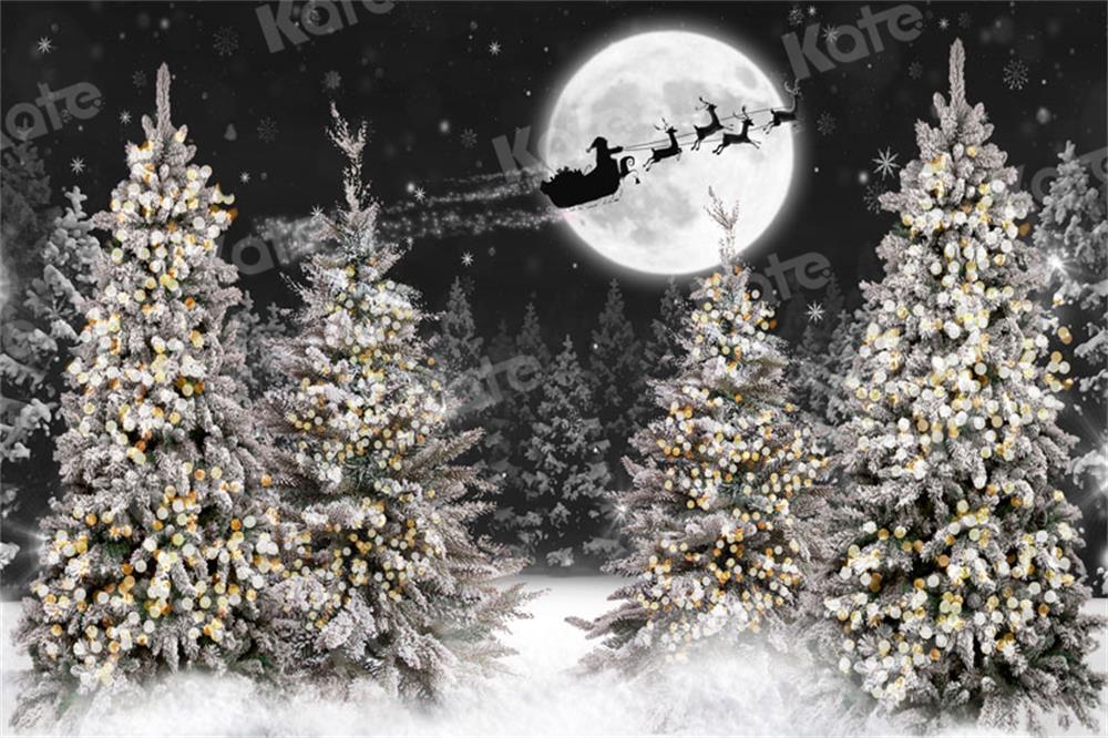 Kate Snow Christmas Backdrop Moon Tree for Photography - Kate Backdrop AU