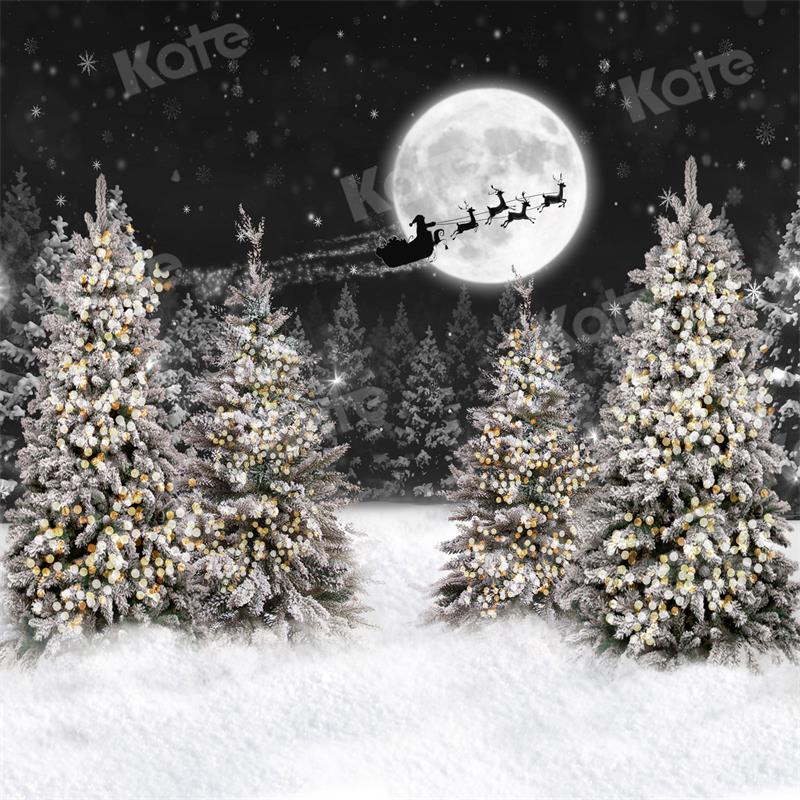 Kate Snow Christmas Backdrop Moon Tree for Photography