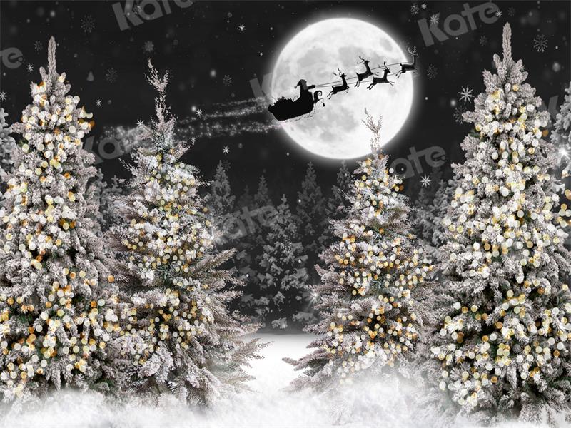 Kate Snow Christmas Backdrop Moon Tree for Photography - Kate Backdrop AU
