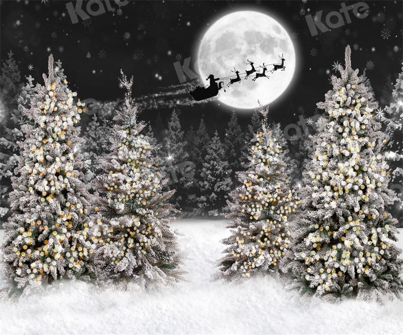Kate Snow Christmas Backdrop Moon Tree for Photography - Kate Backdrop AU