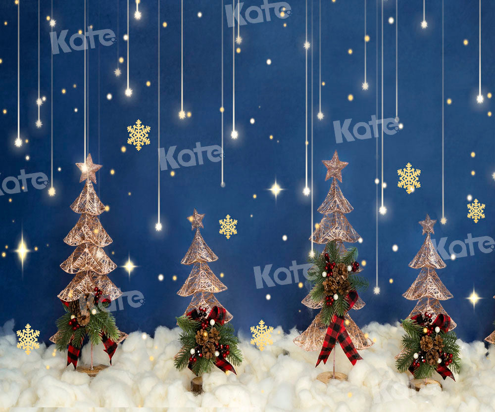 Kate Christmas Night Stars Backdrop Winter Tree Designed by Emetselch - Kate Backdrop AU
