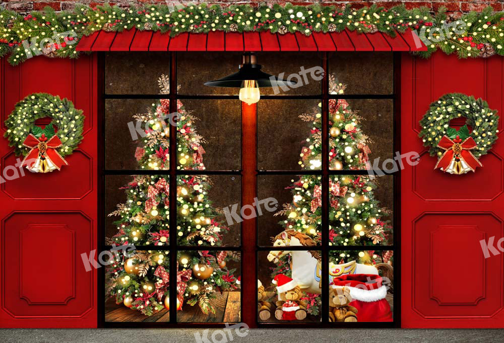 Kate Christmas Backdrop Shop Window Trojan Designed by Chain Photography