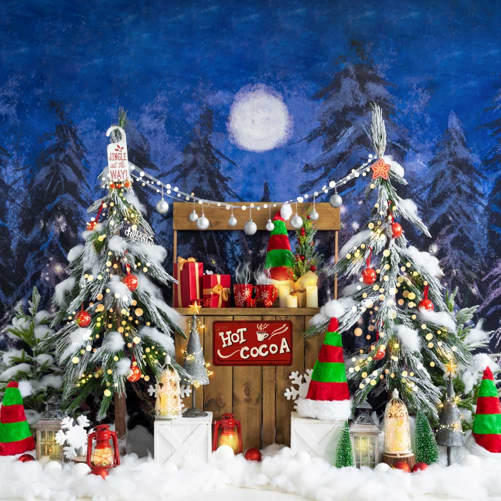 Kate Christmas Backdrop Red Green Striped Elf Hat Designed by Emetselch - Kate Backdrop AU