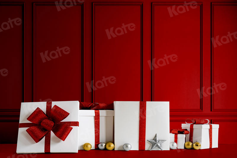 Kate Red Gift Wall Backdrop for Photography - Kate Backdrop AU
