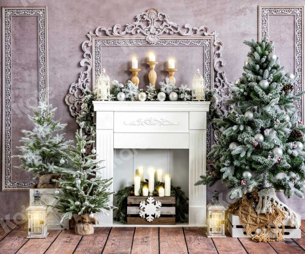 Kate Christmas Tree Backdrop Fireplace Designed by Chain Photography - Kate Backdrop AU