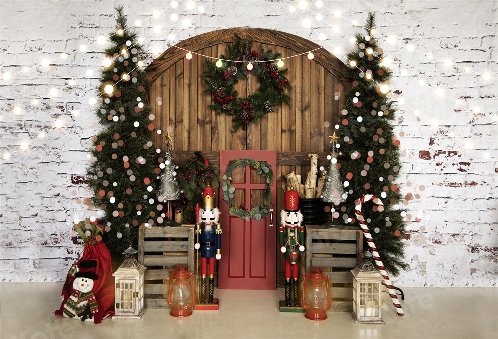 Kate Brick Wall Barn Door Backdrop for Photography - Kate Backdrop AU