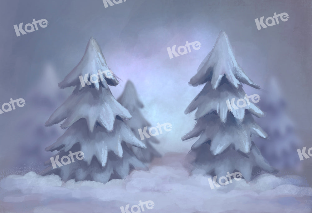 Kate Christmas Tree Backdrop Woods Snow Designed by GQ