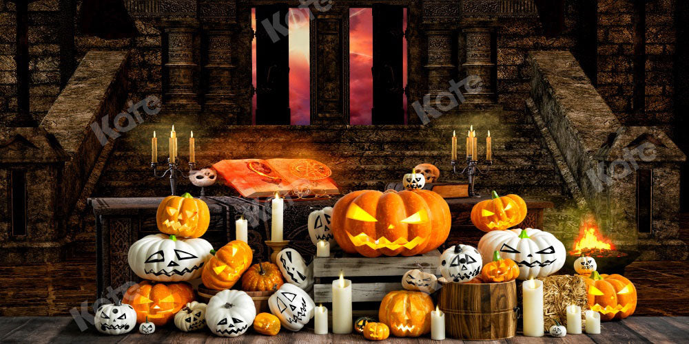 Kate Halloween Pumpkin Candle Backdrop Designed by Emetselch