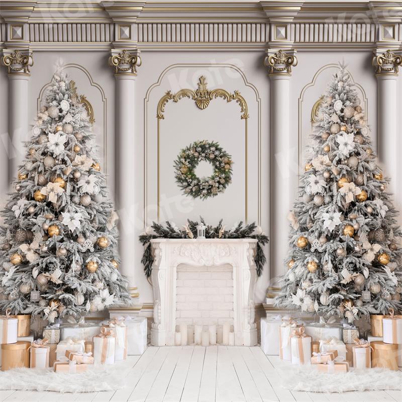 Kate Christmas Tree Backdrop Gift Fireplace for Photography - Kate Backdrop AU