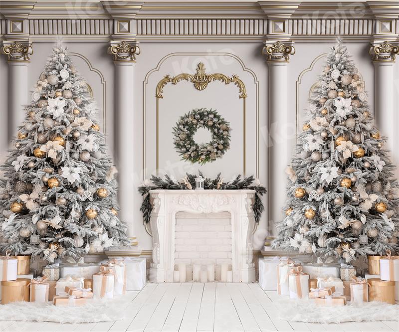 Kate Christmas Tree Backdrop Gift Fireplace for Photography - Kate Backdrop AU