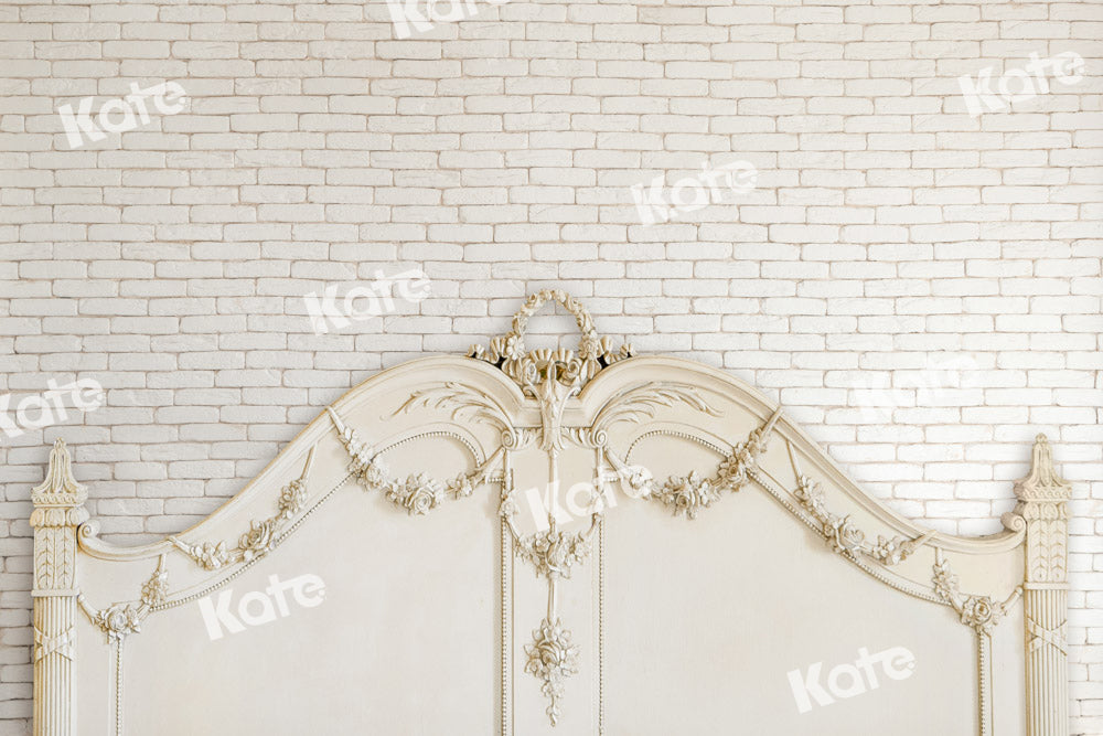 Kate Beige Headboard Backdrop Brick Wall Designed by Chain Photography