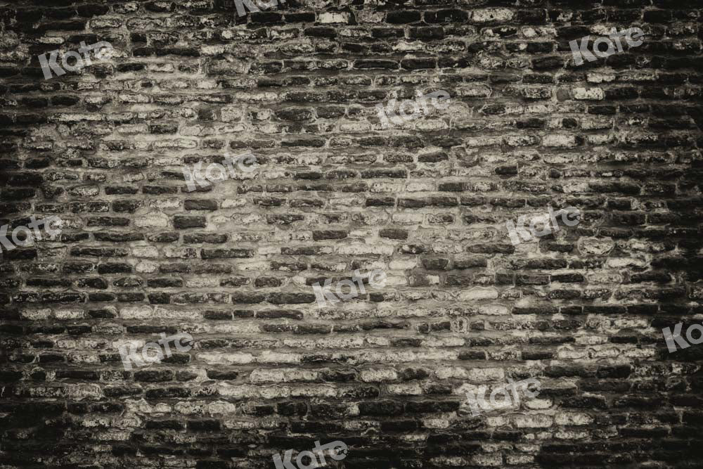 Kate Black Brick Wall Backdrop Vintage Shabby Designed by Kate Image