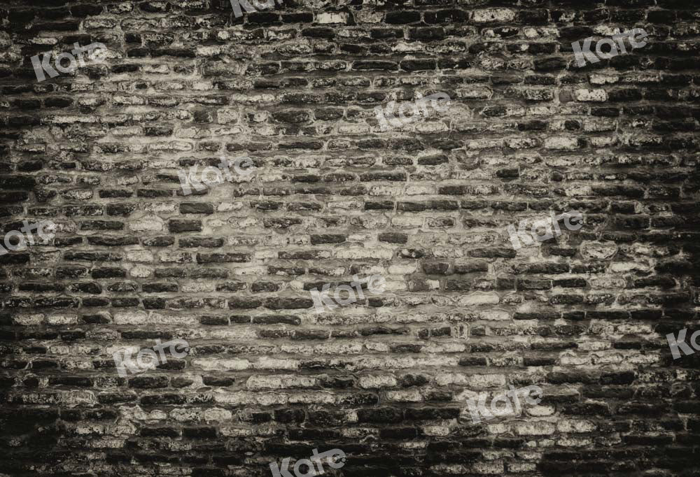 Kate Black Brick Wall Backdrop Vintage Shabby Designed by Kate Image