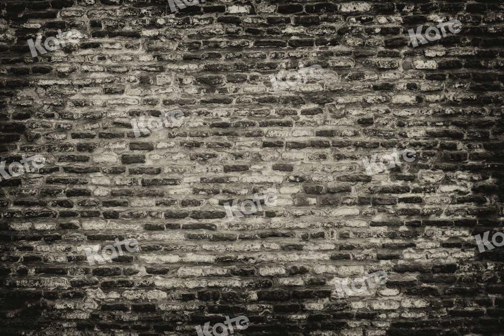 Kate Black Brick Wall Backdrop Vintage Shabby Designed by Kate Image