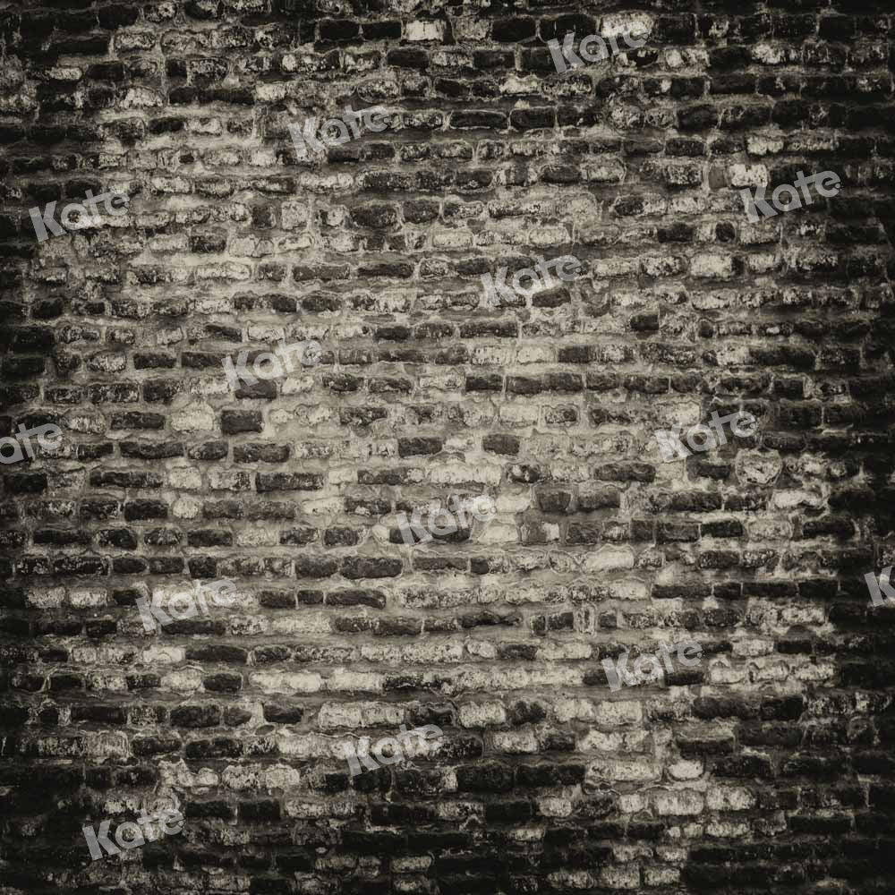 Kate Black Brick Wall Backdrop Vintage Shabby Designed by Kate Image