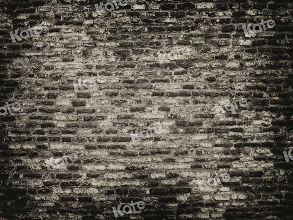 Kate Black Brick Wall Backdrop Vintage Shabby Designed by Kate Image
