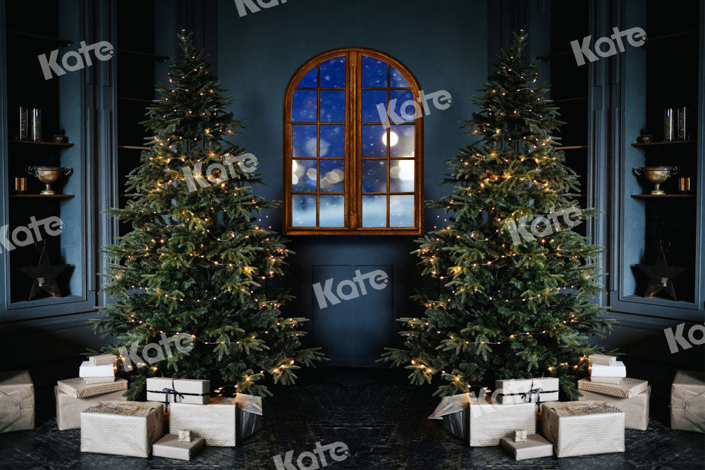 Kate Christmas Present Backdrop Tree Bokeh Window Designed by Chain Photography