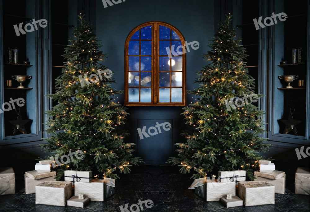 Kate Christmas Present Backdrop Tree Bokeh Window Designed by Chain Photography