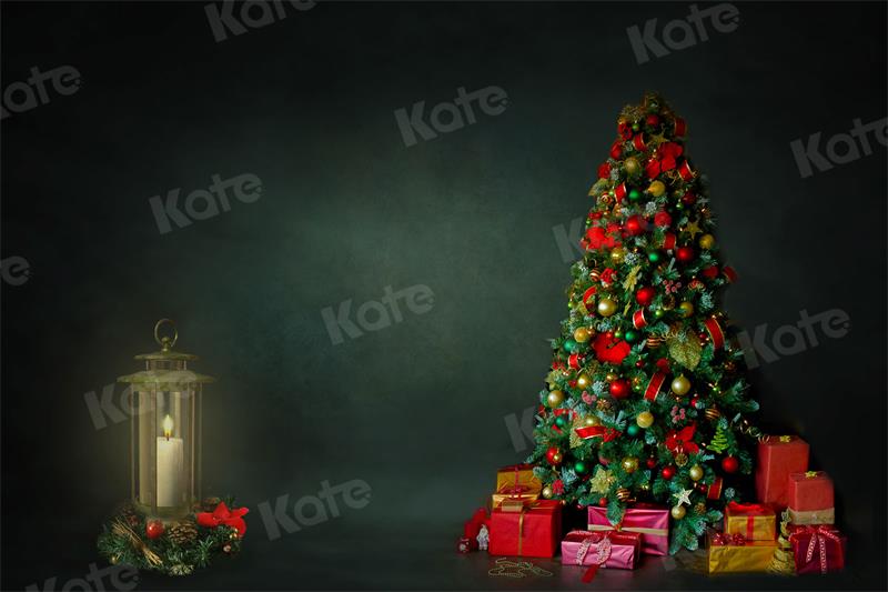 Kate Christmas Backdrop Green Abstract Wall for Photography