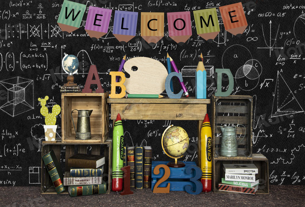 Kate Back to school Backdrop Blackboard for Photography - Kate Backdrop AU