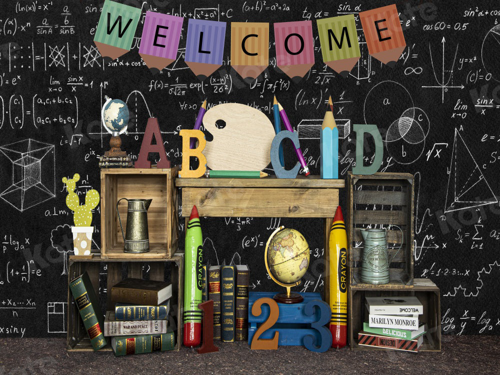 Kate Back to school Backdrop Blackboard for Photography - Kate Backdrop AU