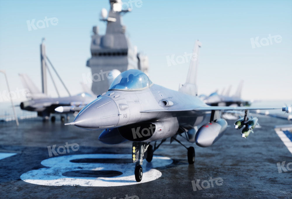 Kate Aircraft Carrier Backdrop Airplane Designed by Chain Photography - Kate Backdrop AU