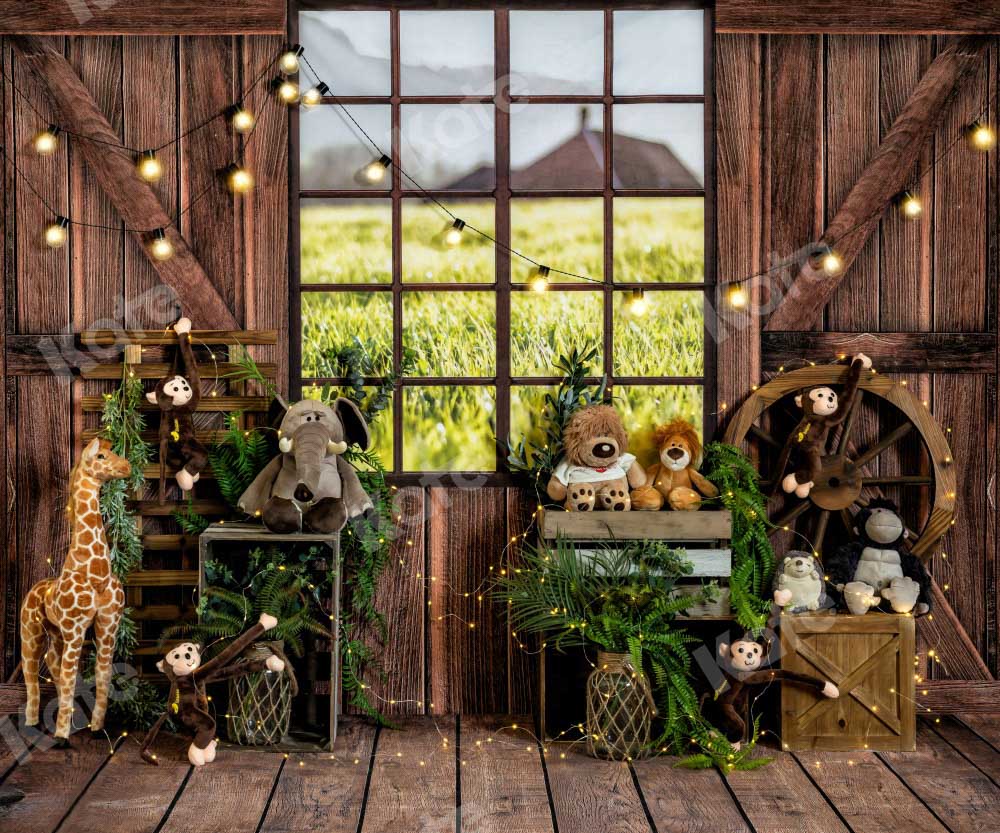 Kate Wildlife Toy Cabin Backdrop Window Designed by Emetselch