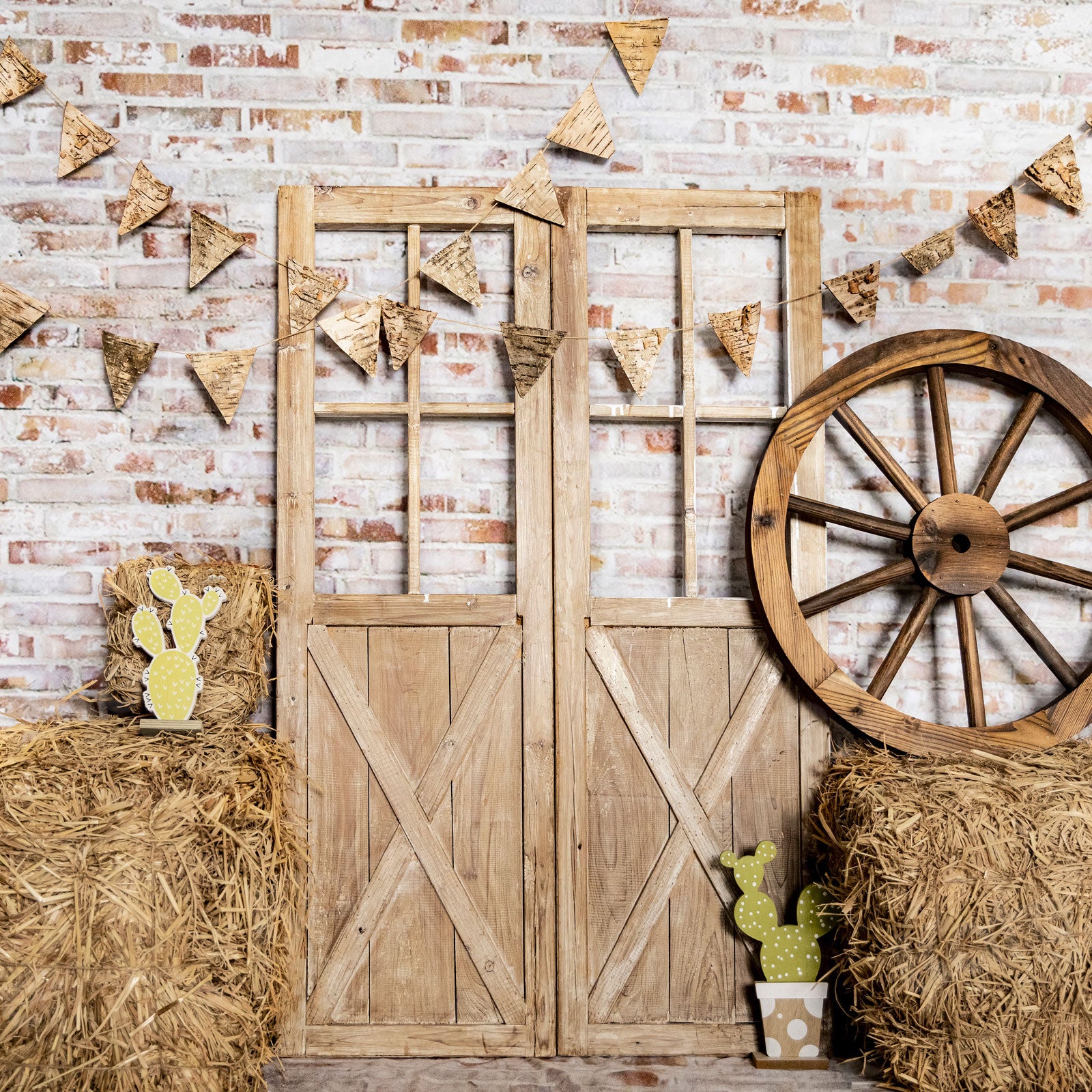 Kate Autumn Haystack Backdrop Barn Door for Photography - Kate Backdrop AU