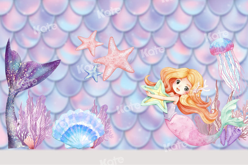Kate Underwater Party Backdrop Shell Child Designed by Chain Photography - Kate Backdrop AU