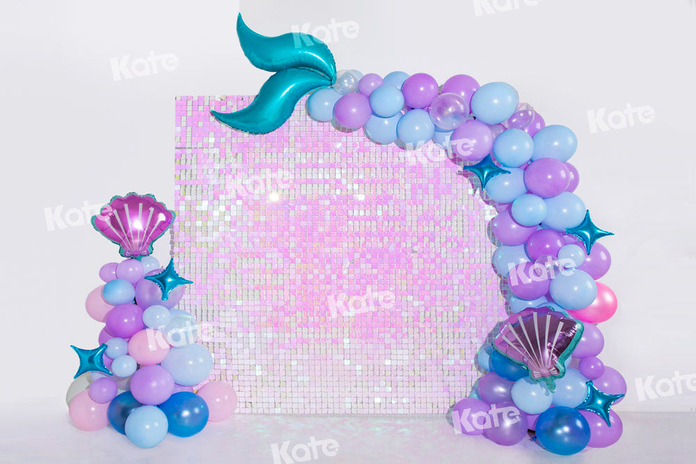 Kate Violet Sequins Balloon Backdrop Mermaid Designed by Emetselch - Kate Backdrop AU