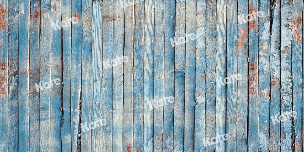 Kate Retro Backdrop Blue Wood Plank Designed by Kate Image