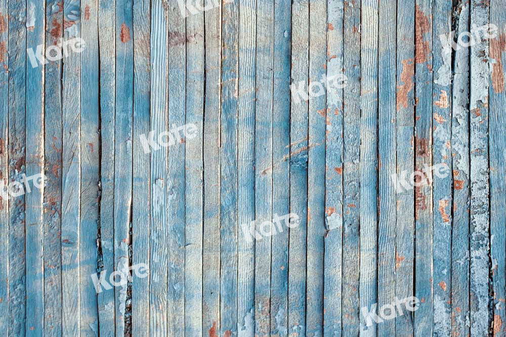 Kate Retro Backdrop Blue Wood Plank Designed by Kate Image