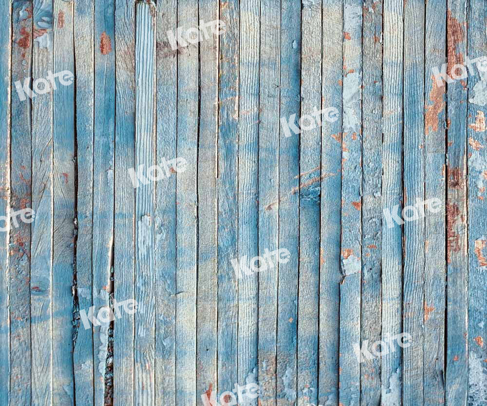 Kate Retro Backdrop Blue Wood Plank Designed by Kate Image