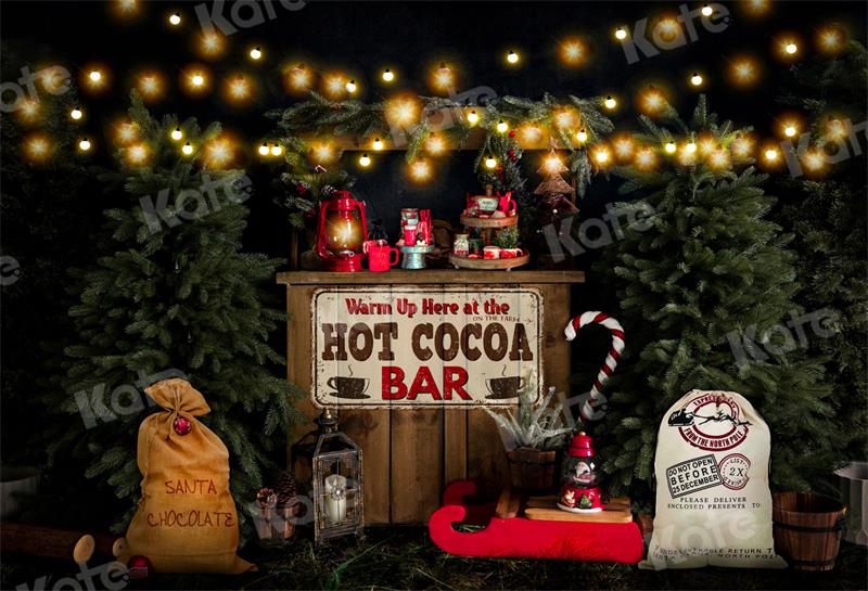 Kate Christmas Backdrop Hot Cocoa for Photography - Kate Backdrop AU