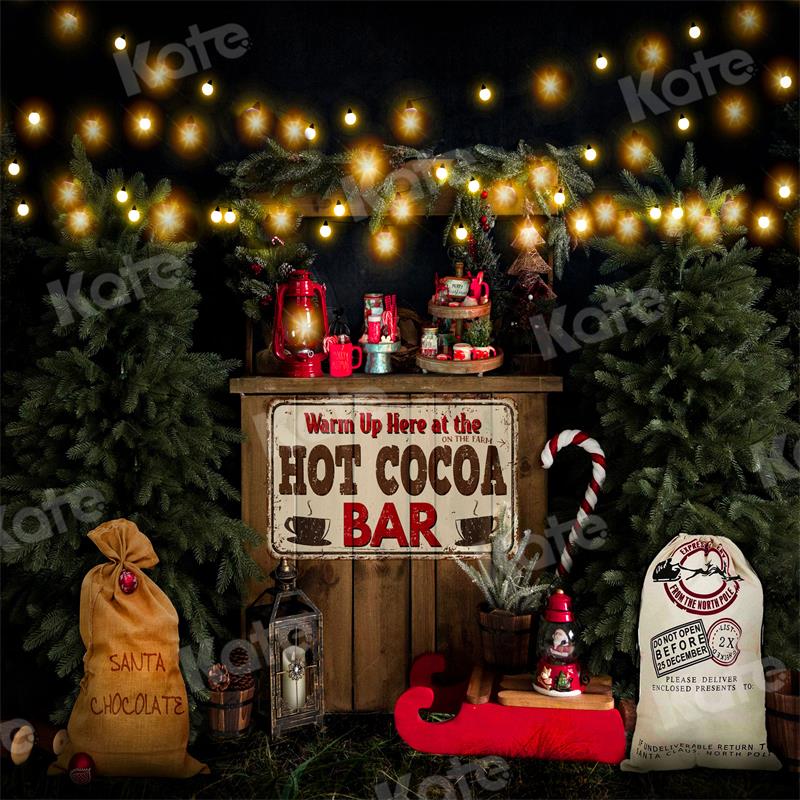 Kate Christmas Backdrop Hot Cocoa for Photography - Kate Backdrop AU