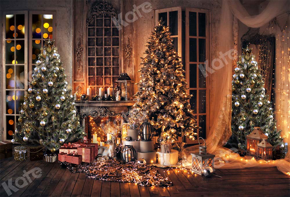 Kate Candlelit Christmas Tree Backdrop Designed by Chain Photography
