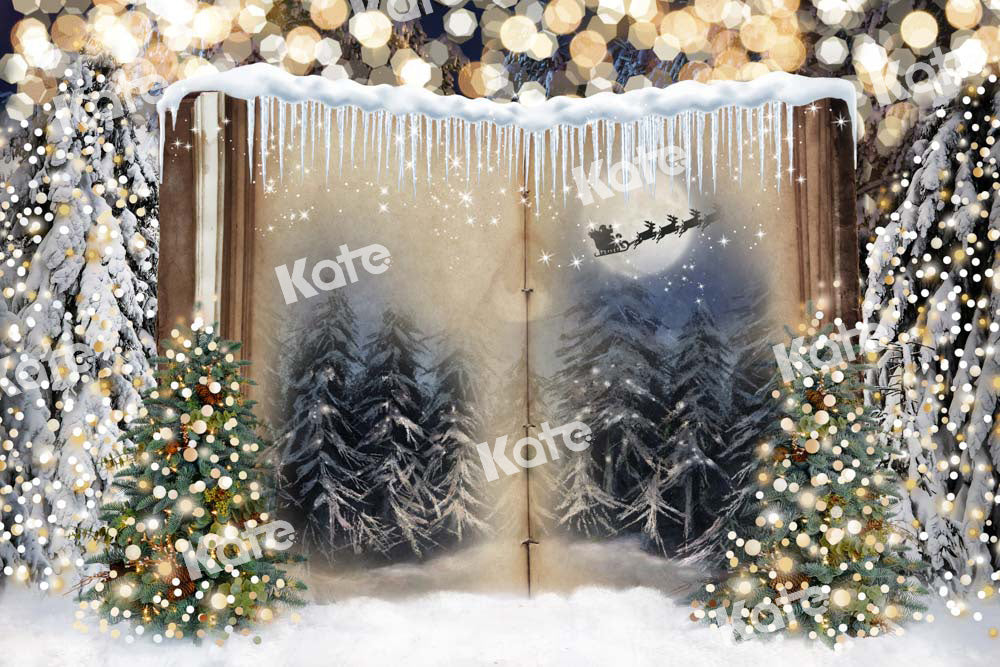 Kate Christmas Eve Story Backdrop Magic Book Designed by Chain Photography