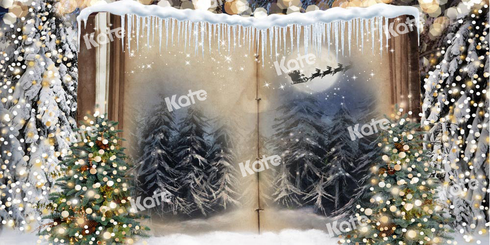 Kate Christmas Eve Story Backdrop Magic Book Designed by Chain Photography