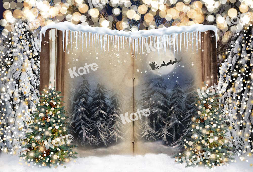 Kate Christmas Eve Story Backdrop Magic Book Designed by Chain Photography