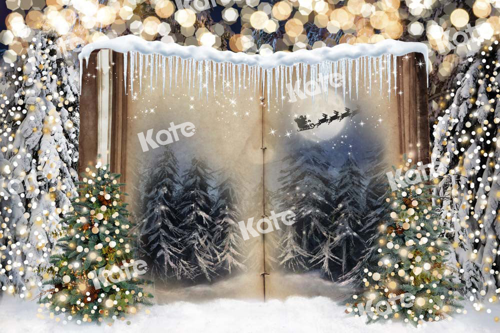 Kate Christmas Eve Story Backdrop Magic Book Designed by Chain Photography